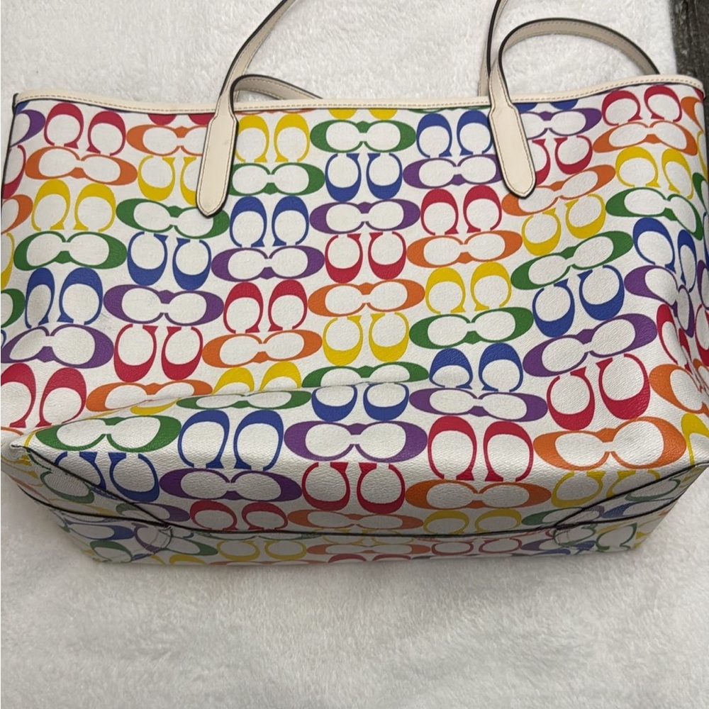 Coach Multicolor Signature Tote Bag